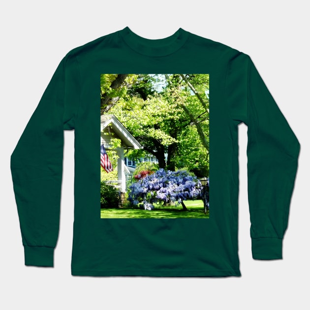 Spring - Wisteria on Lawn Long Sleeve T-Shirt by SusanSavad